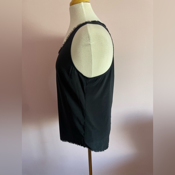 Black Sleeveless Silk Women's Tank - Picture 5 of 10